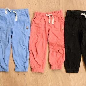 Gap Kids Lot of 3 joggers - black, red and blue - GUC 2T